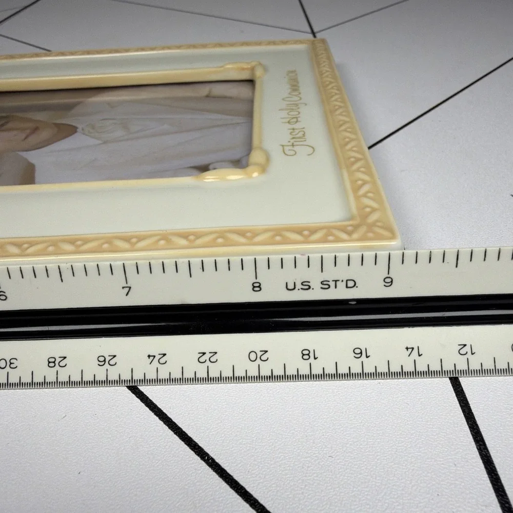 New Nat & Jules First Holy Communion Ceramic White Frame 6.5 X 9.5 4x6 Photo